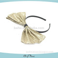 The new design hair accessory alligator printed bowtie animal hair band